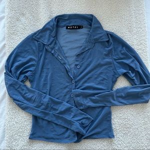 Motel Rocks || Blue Mesh Shirt